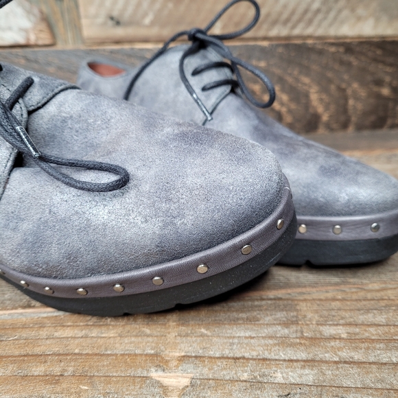 Hispanitas Metallic Grey Leather Lace Up Shoes - Picture 14 of 16